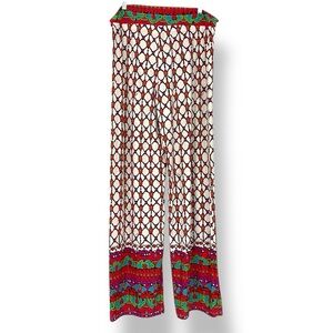 Trina Turk Medium Venice Beach Wide Leg Stretch Colorful Patterned Women's Pants